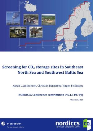 Screening for CO2 Storage Sites in Southeast North Sea and Southwest Baltic Sea