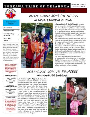 Newsletter 2019-2020 JOM PRINCESS