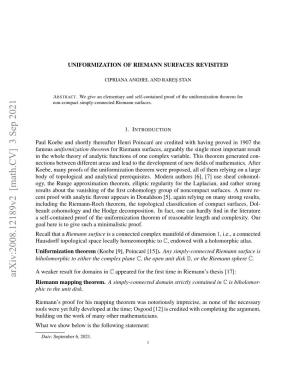Uniformization of Riemann Surfaces Revisited