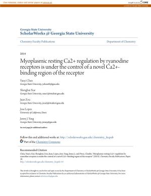 Myoplasmic Resting Ca2+ Regulation by Ryanodine Receptors Is