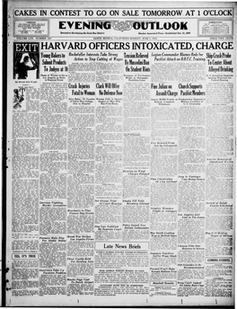 LOOK J^Gjharvard OFFICERS INTOXICATED, CHARGE