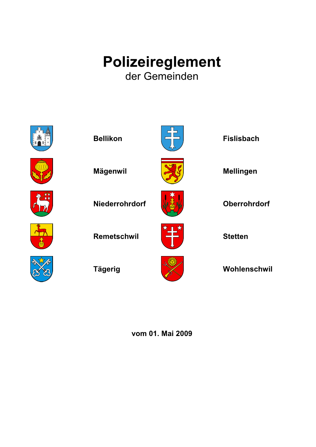 Polizeireglement Der Gemeinden