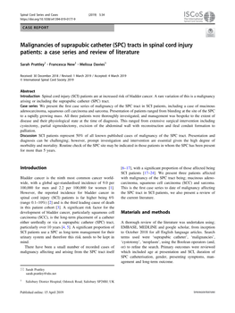 Tracts in Spinal Cord Injury Patients: a Case Series and Review of Literature