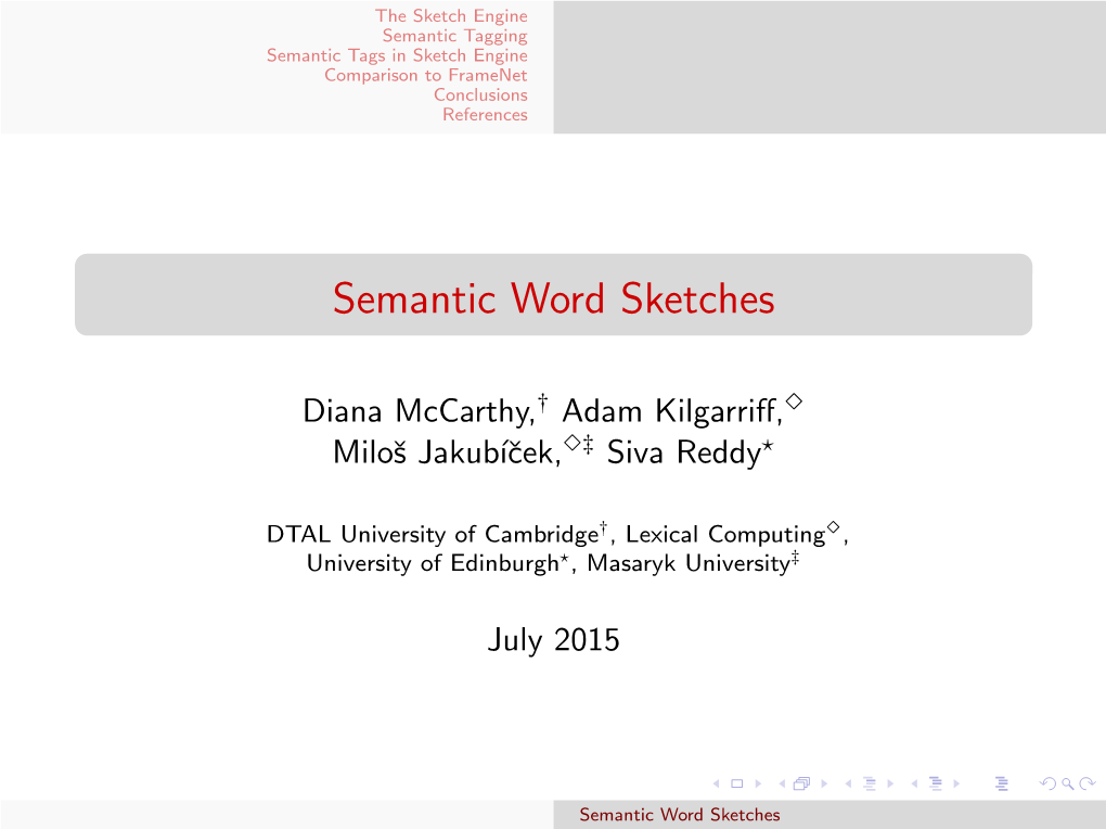 Semantic Word Sketches