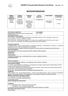 Microsporidiosis