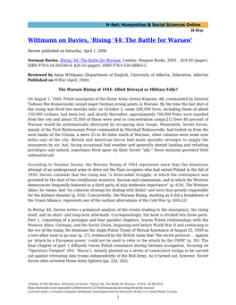 Wittmann on Davies, 'Rising '44: the Battle for Warsaw'