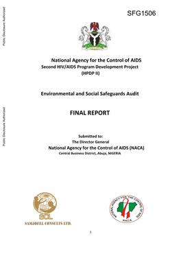 Environmental and Social Safeguards Audit Public Disclosure Authorized