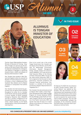 Alumnus Is Tongan Minister of Education 2