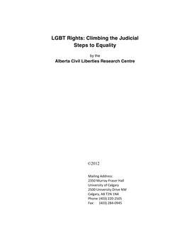 LGBT Rights: Climbing the Judicial Steps to Equality