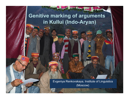 Genitive Marking of Arguments in Kullui (Indo-Aryan)