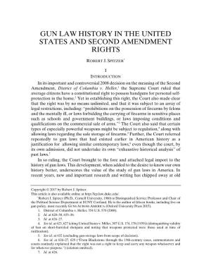 Gun Law History in the United States and Second Amendment Rights