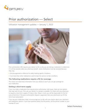 Prior Authorization — Select