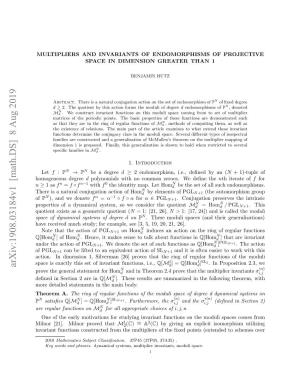 Multipliers and Invariants of Endomorphisms of Projective Space in Dimension Greater Than 1