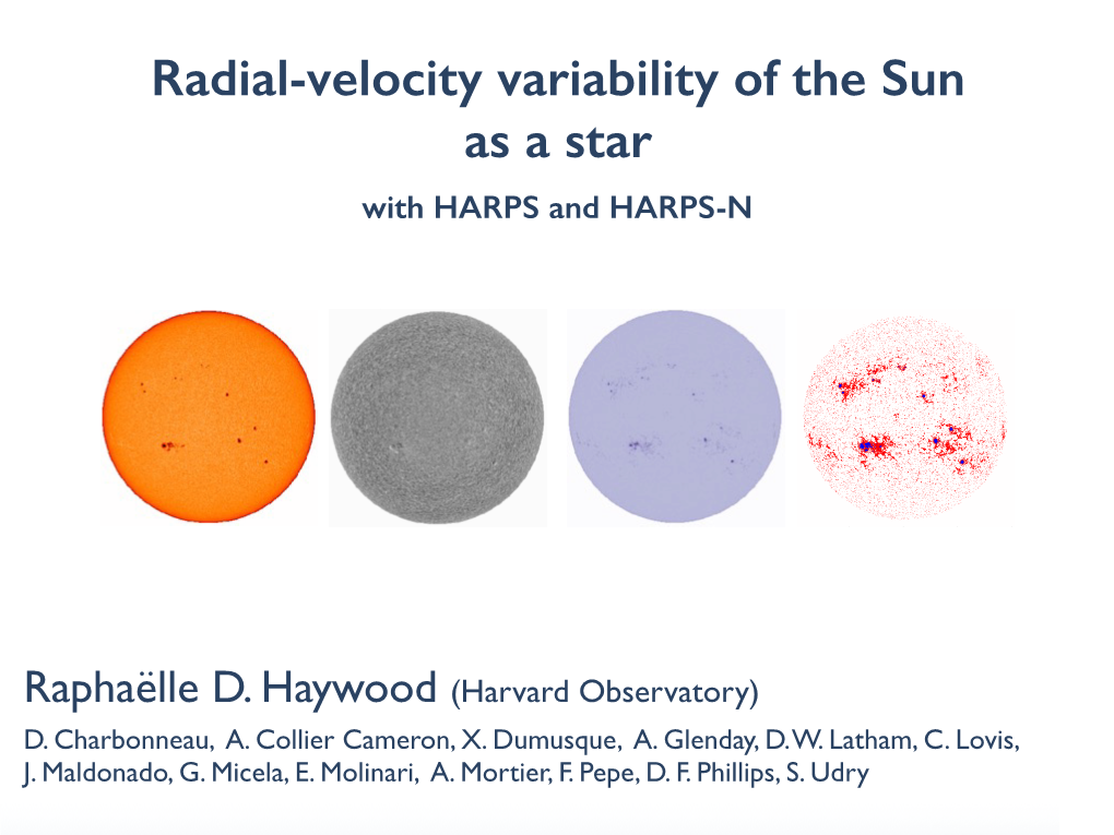 Radial-Velocity Variability of the Sun As a Star with HARPS and HARPS-N