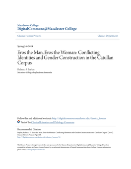 Conflicting Identities and Gender Construction in the Catullan Corpus Rebecca F