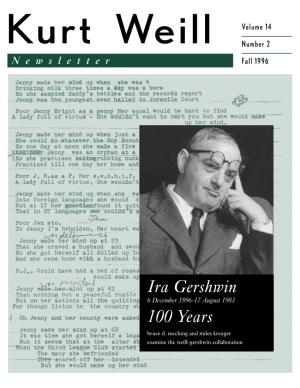 Ira Gershwin 6 December 1896-17 August 1983 100 Years Bruce D