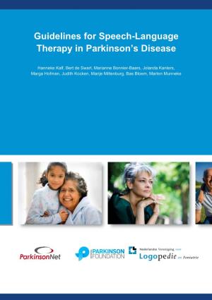 Guidelines for Speech-Language Therapy in Parkinson's Disease