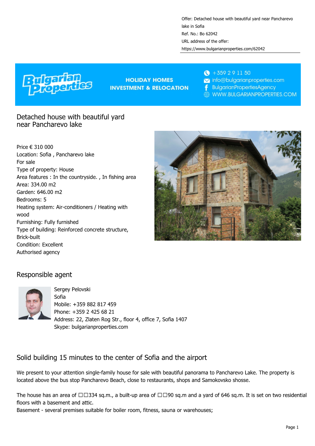 Bulgarian Properties for Sale and Rent