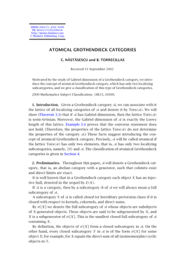 Atomical Grothendieck Categories