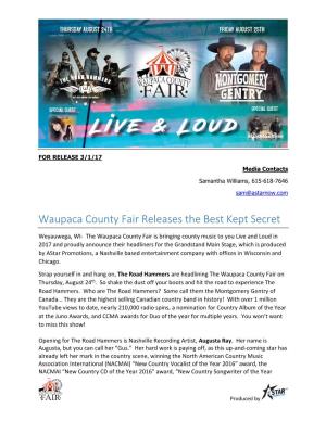 Waupaca County Fair Releases the Best Kept Secret