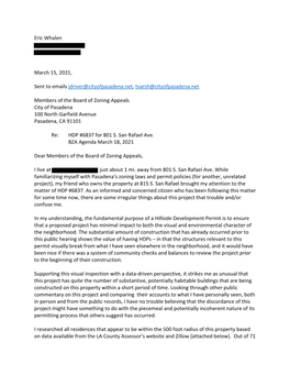 John Van De Kamp House Qualifies As a Landmark, and Ask You to Consider This Hillside Development Permit in Light of Its Eligibility As an Historic Resource