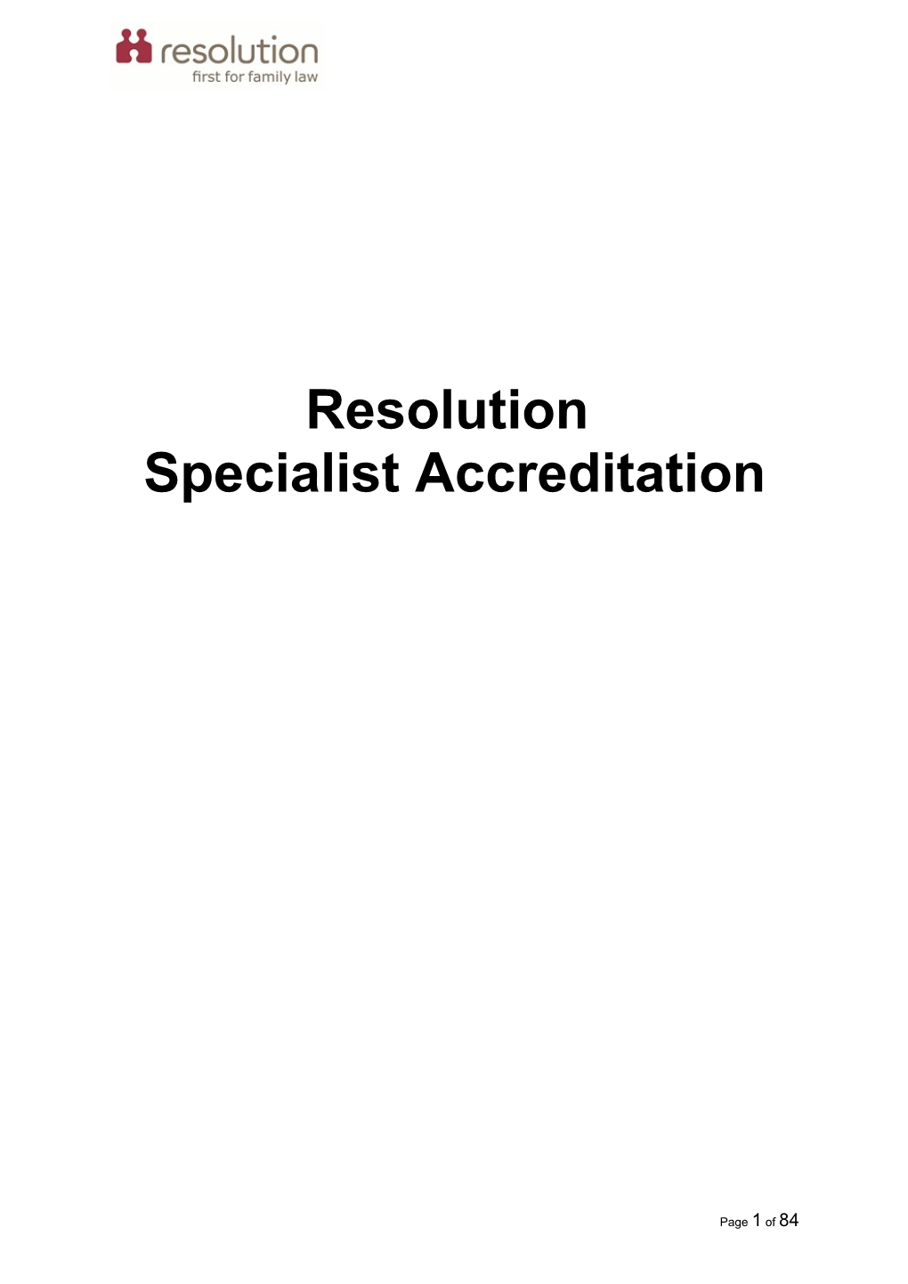 Specialist Accreditation