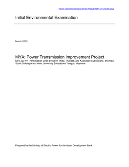 Initial Environmental Examination