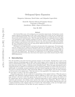 Orthogonal Query Expansion