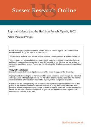 Reprisal Violence and the Harkis in French Algeria, 1962