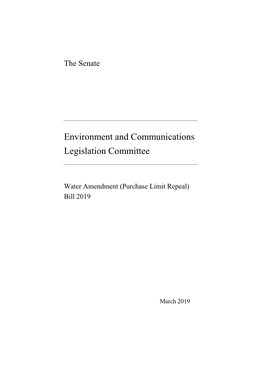 Environment and Communications Legislation Committee