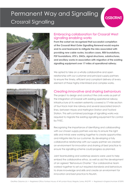 Permanent Way and Signalling Crossrail Signalling
