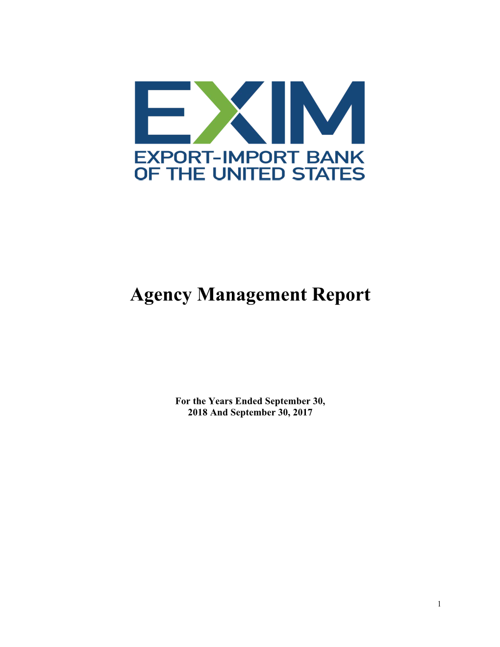 Agency Management Report