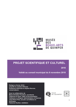 Projet Scientifique Et Culturel