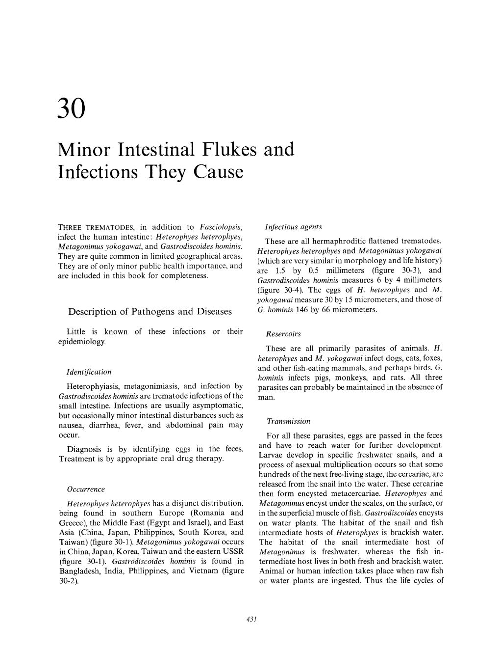 Minor Intestinal Flukes and Infections They Cause