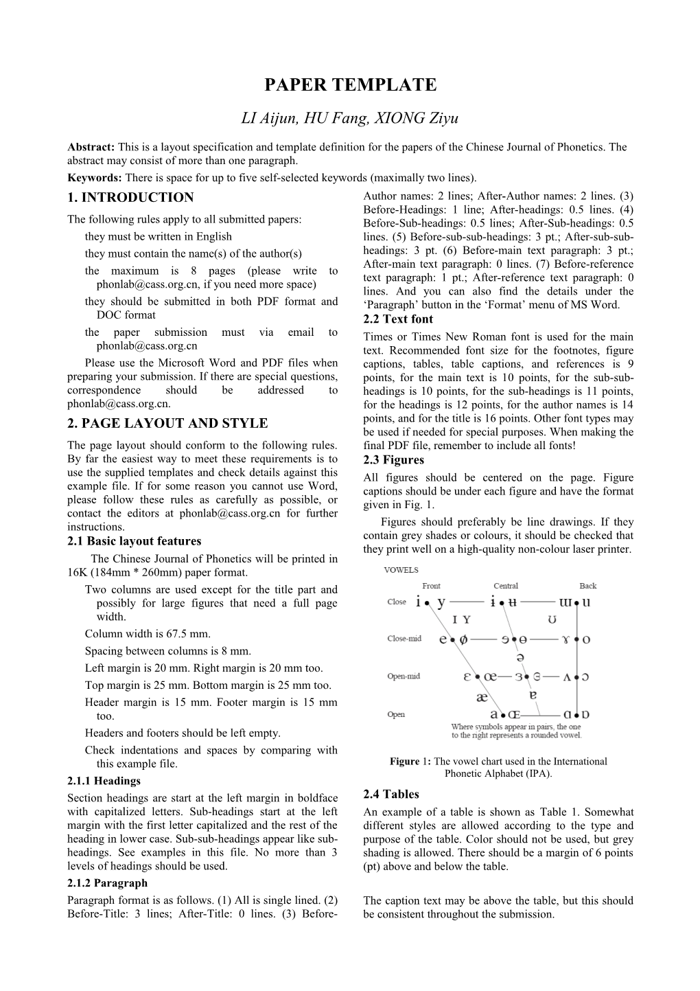 Paper Template for Icphs 2007