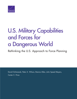 US Military Capabilities and Forces for a Dangerous
