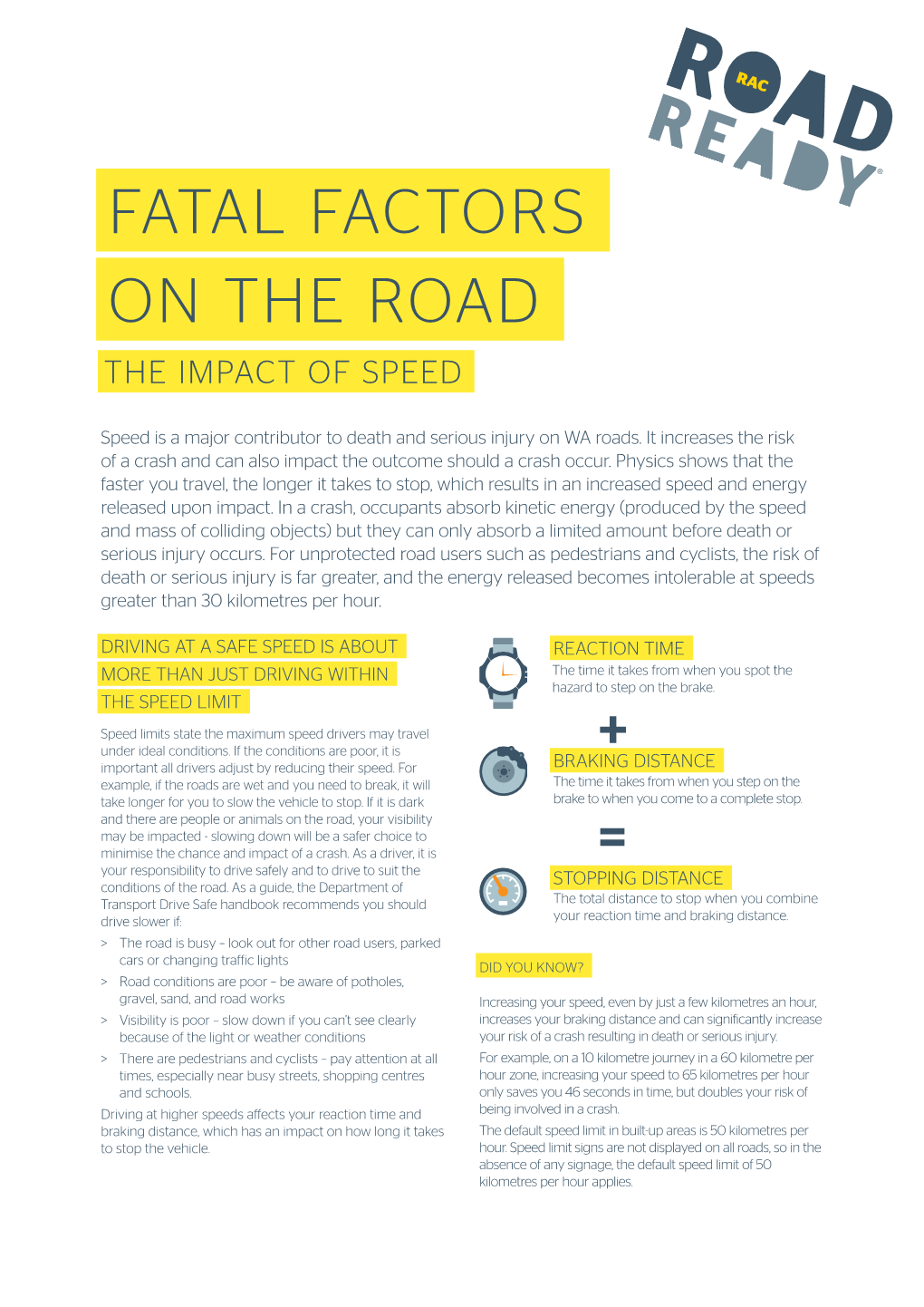 Fatal Factors on the Road the Impact of Speed