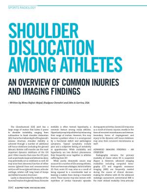 An Overview of Common Injuries and Imaging Findings