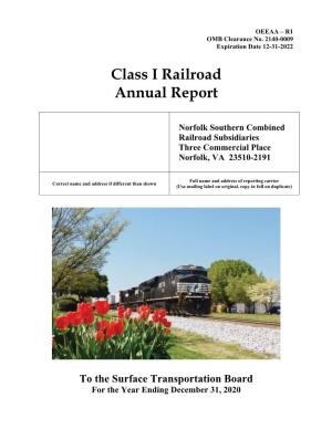 Class I Railroad Annual Report