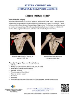 Scapula Fracture Repair