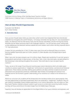 Out-Of-This-World Experiments