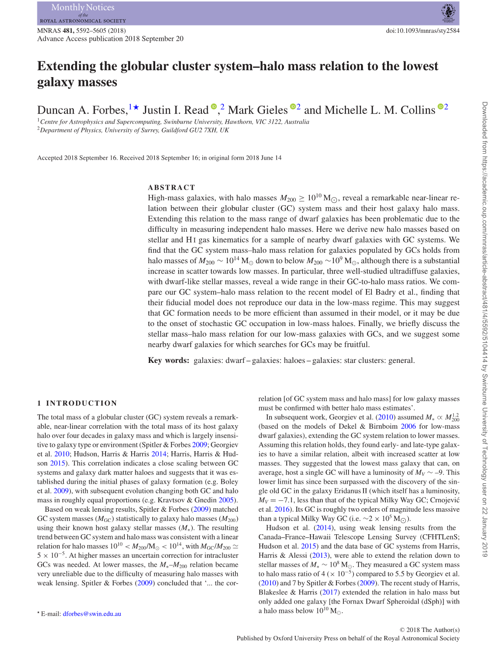 Extending the Globular Cluster System–Halo Mass Relation to the Lowest