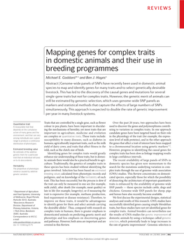 Mapping Genes for Complex Traits in Domestic Animals and Their Use in Breeding Programmes