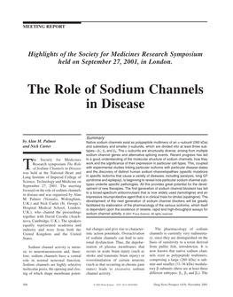 The Role of Sodium Channels in Disease