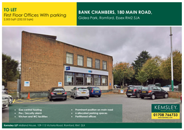 BANK CHAMBERS, 180 MAIN ROAD, to LET First Floor Offices With