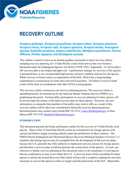 Recovery Outline