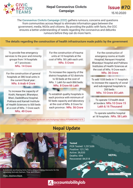 Nepal Coronavirus Civacts Campaign EN-Issue70