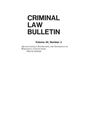 Criminal Law Bulletin