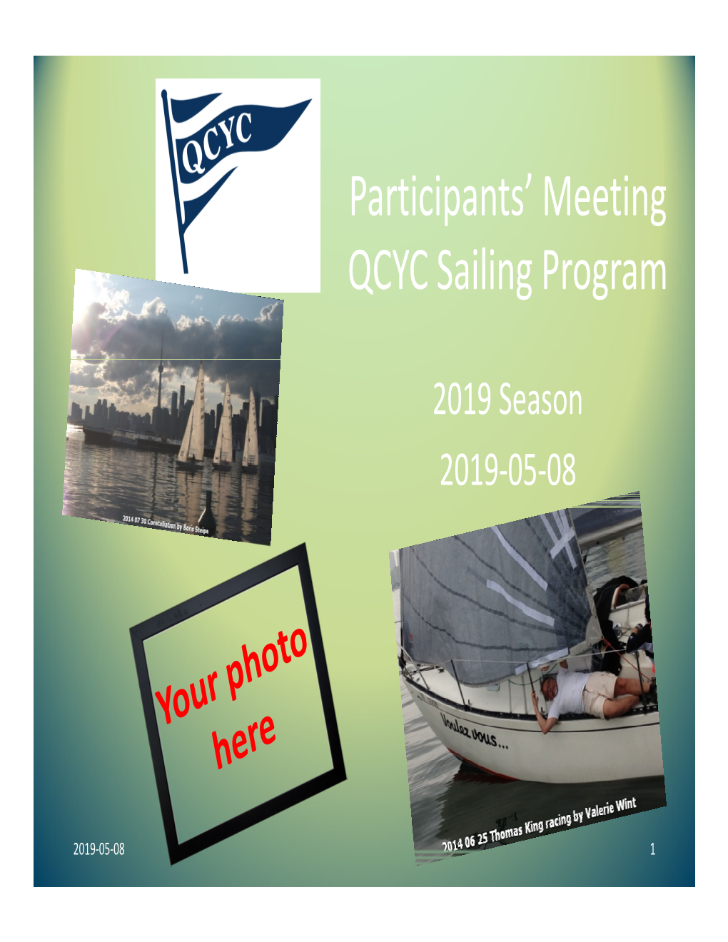 Participants' Meeting QCYC Sailing Program