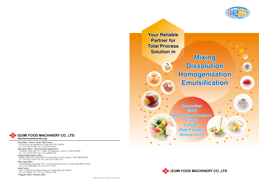 Mixing Dissolution Homogenization Emulsification Mixing Dissolution